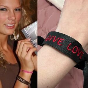 ASO Taylor Swift ALT Give Love Lucky Brand Leather Wrap Bracelet Y2K VTG Rare